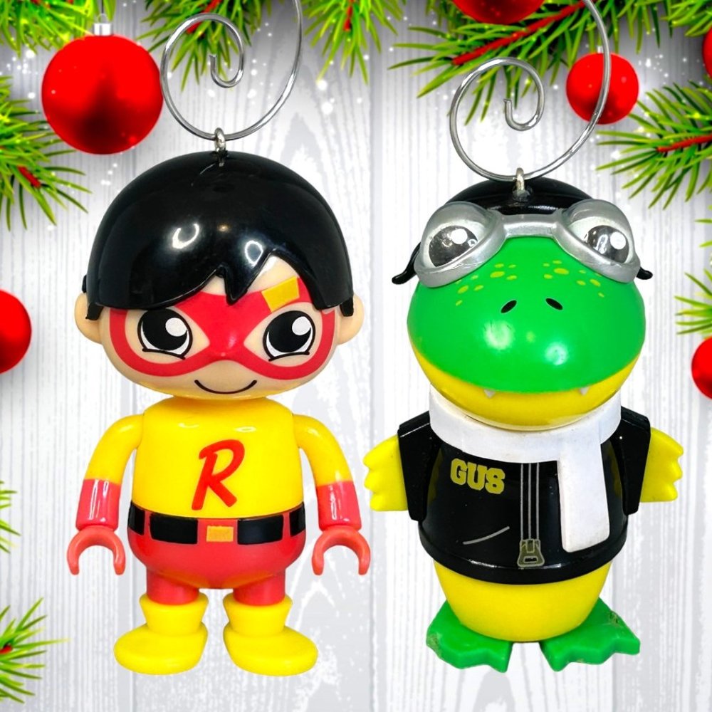 Lot of 2 Ryans World 3" ONE OF A KIND‎ Christmas Tree Ornaments